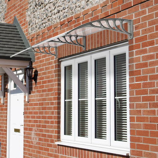 38×80” Door Awning Canopy – Polycarbonate Rain & Sun Protection