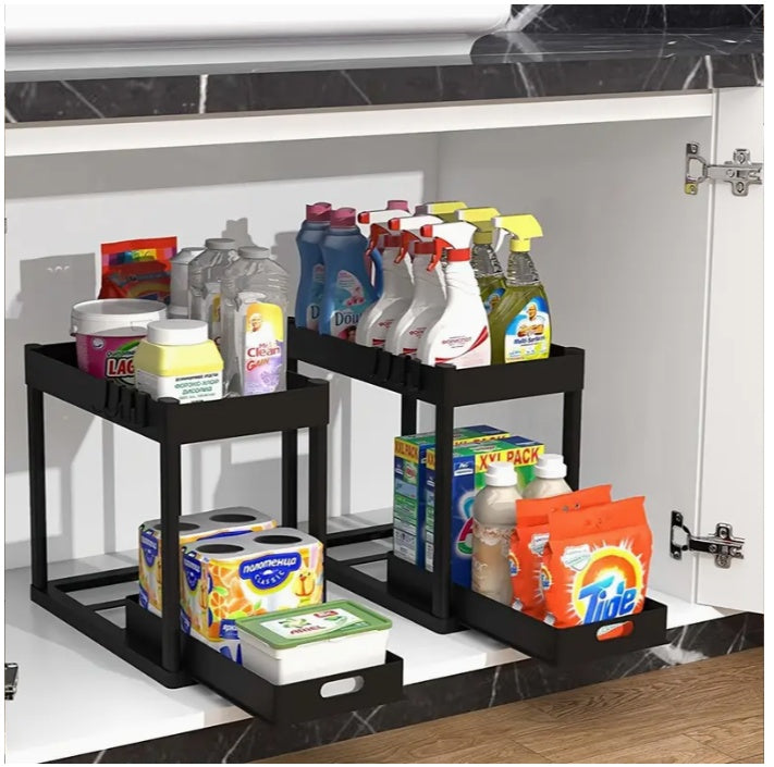 SlideSmart™ 2-Tier Under Sink Storage Organizer