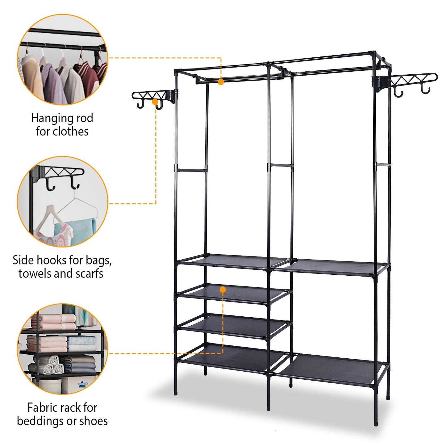SpaceRack™ Freestanding Closet Organizer