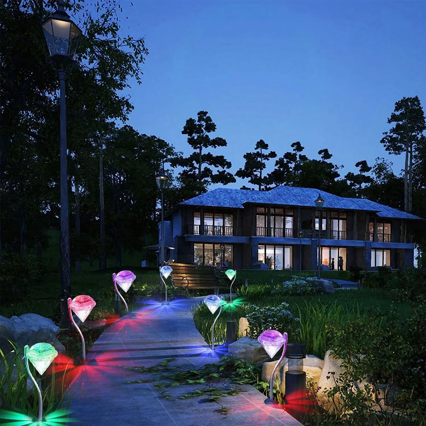 Diamond Solar Garden Lights