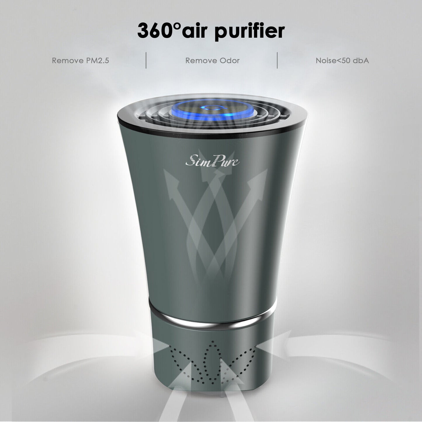 Mini Portable Air Purifier – True HEPA Filter for Home & Office.