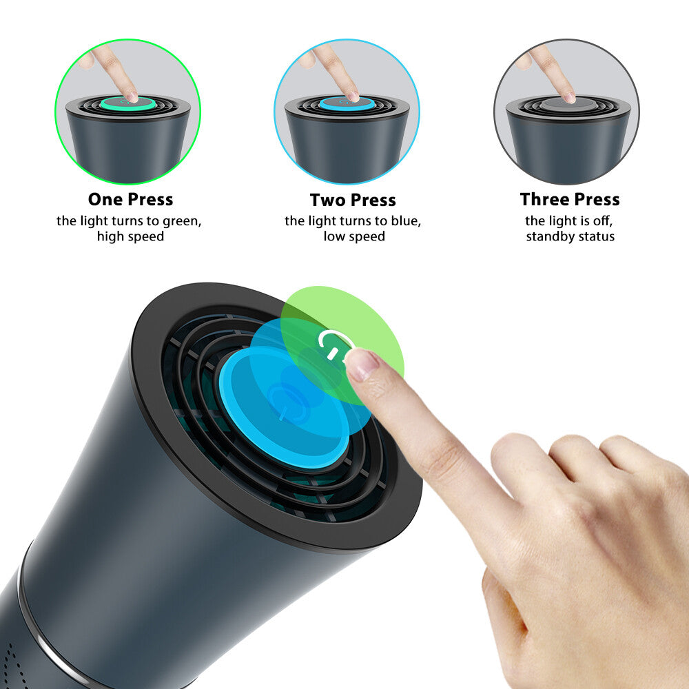 Mini Portable Air Purifier – True HEPA Filter for Home & Office.