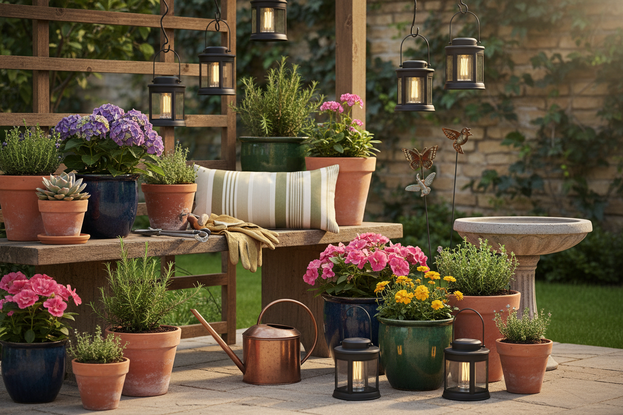 garden decor and essentials